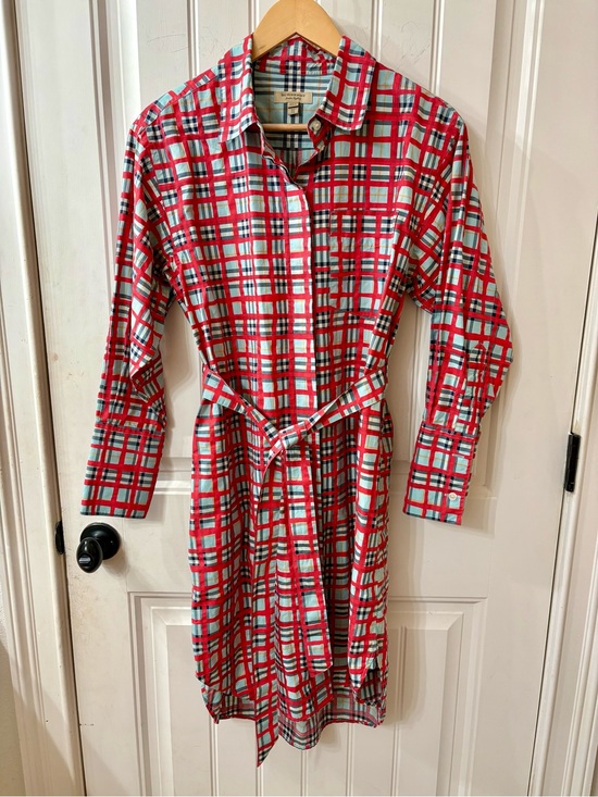 Burberry Dresses & Skirts - Burberry London Plaid Print Belted Long Sleeve Shirt Dress